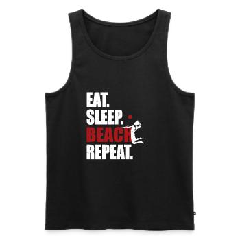 Beachvolleyball - Männer Premium Bio Tank Top - Schwarz - Vorne - Michal (187cm)