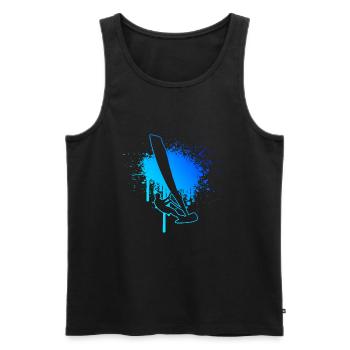 Surfer Men Windsurfer Windsurfing Windsurfing Windsurf - Men's Premium Organic Tank Top - black - Front - AI Model Male 178 light (178cm)