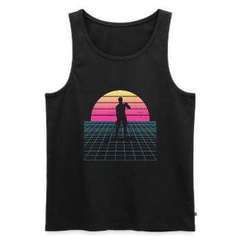 Stand up Paddling Board Women's Standup Paddling - Men's Premium Organic Tank Top - black - Front - AI Model Male 178 light (178cm)