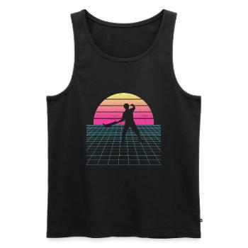 Pelota Basque Pelota Pelota vasca Damen Herren - Männer Premium Bio Tank Top - Schwarz - Vorne - AI Model Male 178 light (178cm)