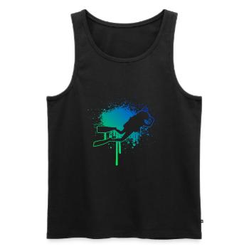 Men's Diver Diver Diving Scuba Divers - Men's Premium Organic Tank Top - black - Front - Michal (187cm)