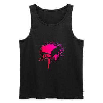 Femmes Scuba Diver Plongée Hommes Plongée - Débardeur bio Premium Homme - noir - Devant - Michal (187cm)