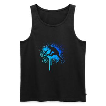 bmx jungen bmx fahrrad Damen Radfahren Bike - Männer Premium Bio Tank Top - Schwarz - Vorne - AI Model Male 178 light (178cm)