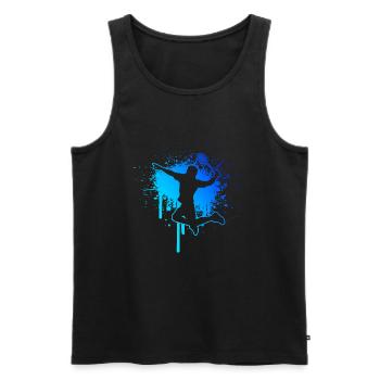 Women's Men's Badminton Badminton Badminton Player - Men's Premium Organic Tank Top - black - Front - AI Model Male 178 light (178cm)