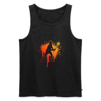 Women's Badminton Badminton Player Squash Men - Men's Premium Organic Tank Top - black - Front - Michal (187cm)