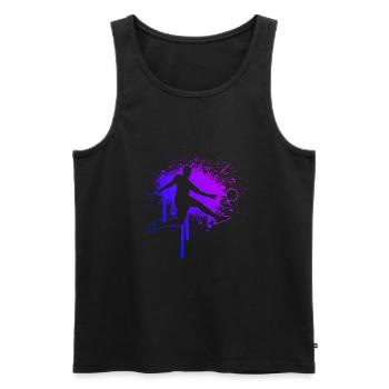 Fussballspieler Fussballer Herren Fussball - Männer Premium Bio Tank Top - Schwarz - Vorne - Michal (187cm)