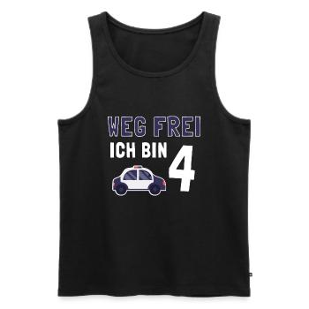 Kindergeburtstag Polizist 4 Jahre Kinder Polizei - Männer Premium Bio Tank Top - Schwarz - Vorne - Michal (187cm)