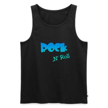 Rock n Roll - Männer Premium Bio Tank Top - Schwarz - Vorne - AI Model Male 178 light (178cm)