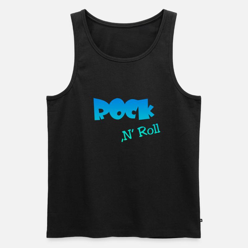 Rock n Roll - Männer Premium Bio Tank Top - Schwarz