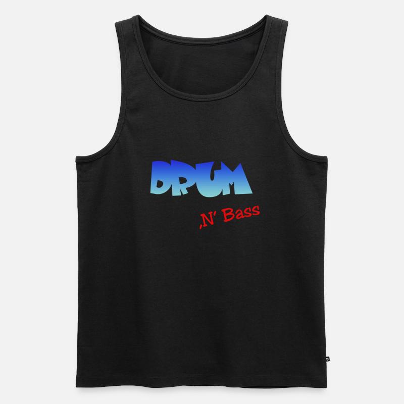 Drum n Bass, Techno, Minimal - Männer Premium Bio Tank Top - Schwarz