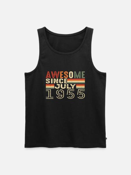 July 1955 Birthday Gift July 1955 Vintage - Men's Premium Organic Tank Top - black