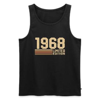 Born in 1968 Birthday - Gift 1968 Vintage 1968 - Men's Premium Organic Tank Top - black - Front - Michal (187cm)