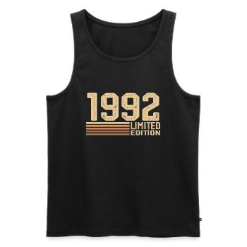 Jahrgang 1992 Geburtstag - Geschenk 1992 Jahrgang 1992 - Männer Premium Bio Tank Top - Schwarz - Vorne - Michal (187cm)