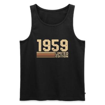 Jahrgang 1959 Geburtstag - Geschenk 1959 Jahrgang 1959 - Männer Premium Bio Tank Top - Schwarz - Vorne - Michal (187cm)