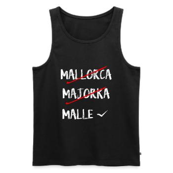 Mallorca - Männer Premium Bio Tank Top - Schwarz - Vorne - Michal (187cm)