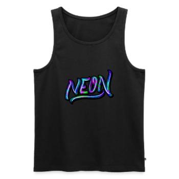 Neon - Männer Premium Bio Tank Top - Schwarz - Vorne - AI Model Male 178 light (178cm)
