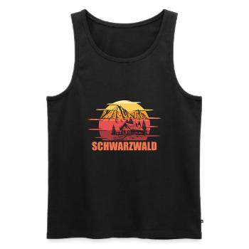 Schwarzwald Black Forest - Männer Premium Bio Tank Top - Schwarz - Vorne - AI Model Male 178 light (178cm)