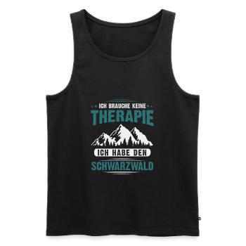 Schwarzwald Black Forest - Männer Premium Bio Tank Top - Schwarz - Vorne - AI Model Male 178 light (178cm)