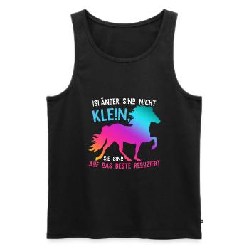 Islandpferd - Männer Premium Bio Tank Top - Schwarz - Vorne - AI Model Male 178 light (178cm)
