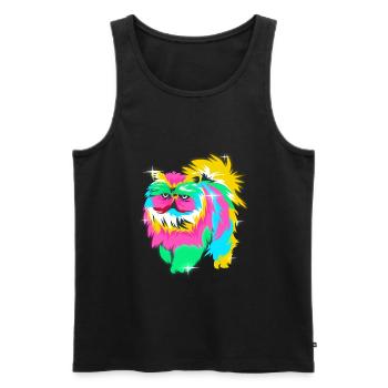 Perser Katze - Männer Premium Bio Tank Top - Schwarz - Vorne - Michal (187cm)