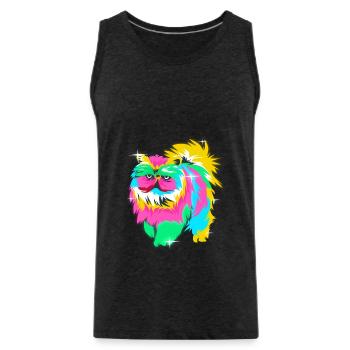 Chat persan - Débardeur bio Premium Homme - charbon - Devant - Alexander (188cm)