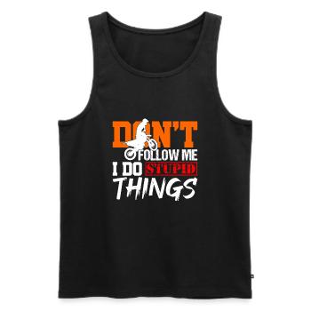 Motocross - Men's Premium Organic Tank Top - black - Front - Michal (187cm)