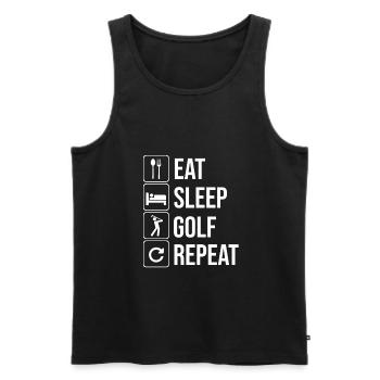 Golfer Golf - Männer Premium Bio Tank Top - Schwarz - Vorne - Michal (187cm)