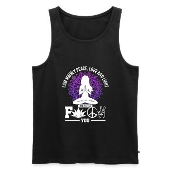 Hippie Yoga - Männer Premium Bio Tank Top - Schwarz - Vorne - Michal (187cm)