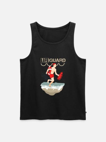 Lifeguard swimmer - Men's Premium Organic Tank Top - black