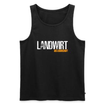 Landwirt Bauer Hof Geschenkidee Geburtstag - Männer Premium Bio Tank Top - Schwarz - Vorne - Michal (187cm)