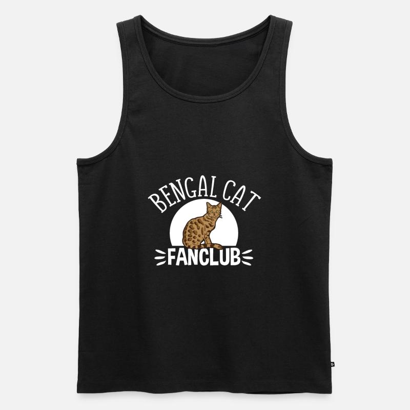 Bengal cat - Männer Premium Bio Tank Top - Schwarz