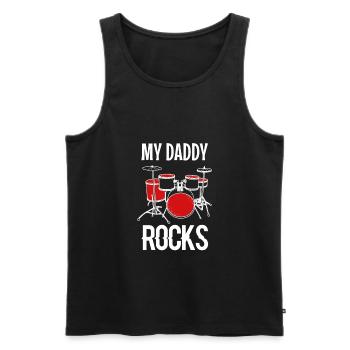 Drummer - Männer Premium Bio Tank Top - Schwarz - Vorne - Michal (187cm)
