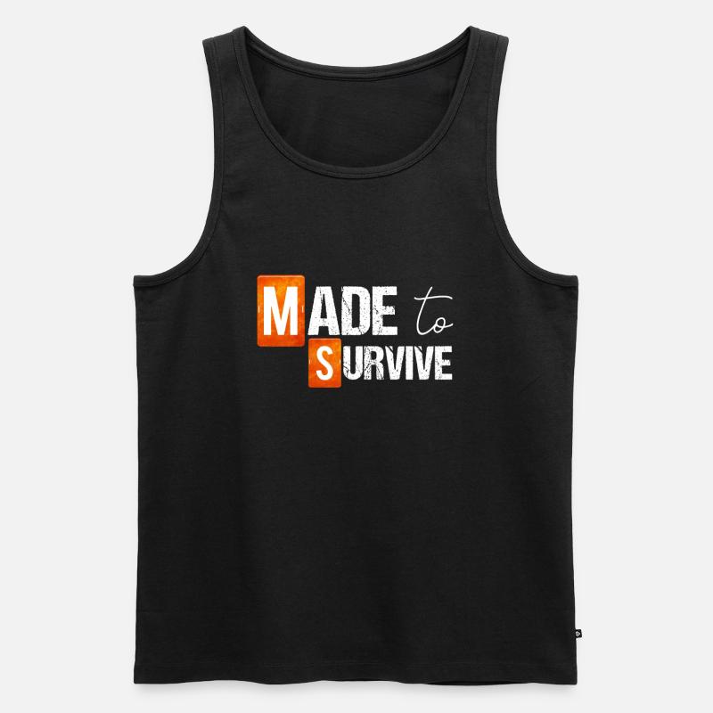 MS Multiple Sclerosis Awareness - Männer Premium Bio Tank Top - Schwarz