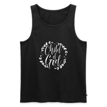 Je suis un enfant de Dieu verset biblique basé sur la foi - Débardeur bio Premium Homme - noir - Devant - Michal (187cm)