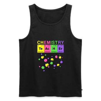 Chemistry teacher science periodic table - Männer Premium Bio Tank Top - Schwarz - Vorne - AI Model Male 178 light (178cm)