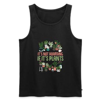 Its not hoarding if its plants Cactus lover - Men's Premium Organic Tank Top - black - Front - AI Model Male 178 light (178cm)