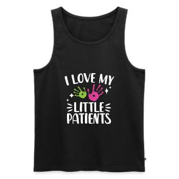 I love my little patients - Männer Premium Bio Tank Top - Schwarz - Vorne - Michal (187cm)