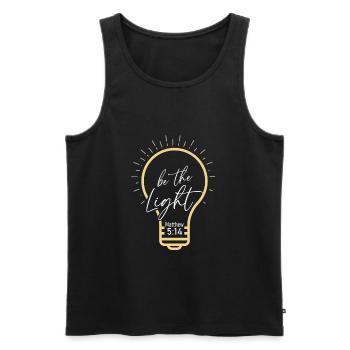 Christian Shirts Be The Light Matthew 514 - Débardeur bio Premium Homme - noir - Devant - Michal (187cm)