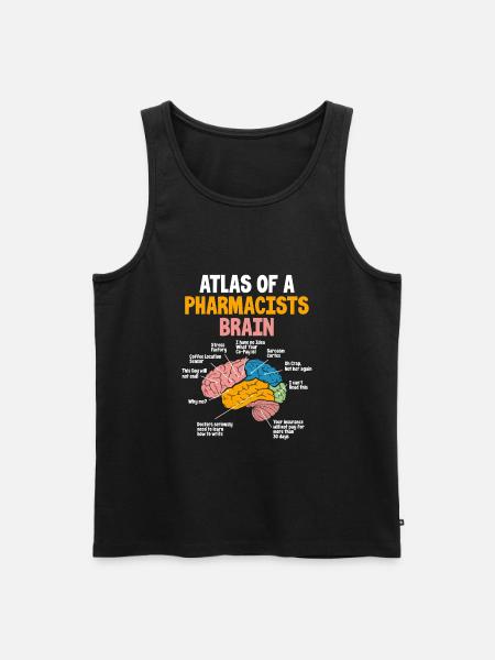 Pharmacists brain Pharmacy Technician Stud - Men's Premium Organic Tank Top - black