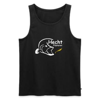 Hecht Flüsterer - Männer Premium Bio Tank Top - Schwarz - Vorne - Michal (187cm)