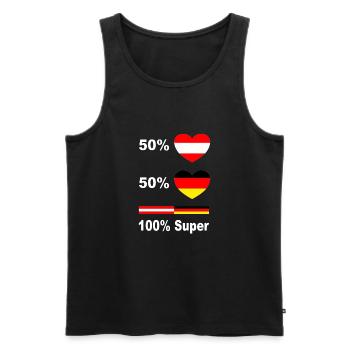 Austria Germany gift idea - Men's Premium Organic Tank Top - black - Front - AI Model Male 178 light (178cm)