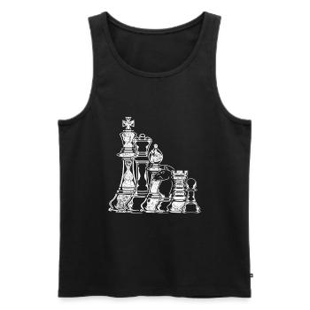 chess - Men's Premium Organic Tank Top - black - Front - AI Model Male 178 light (178cm)