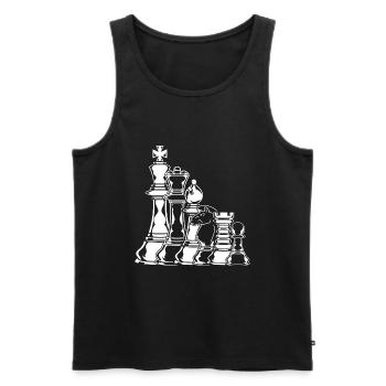 Chess Pieces Hobby Chess - Men's Premium Organic Tank Top - black - Front - Michal (187cm)