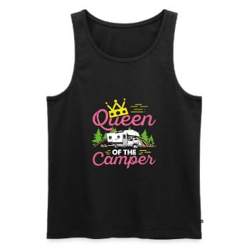 Motorhome RV Camping Queen Of The - Men's Premium Organic Tank Top - black - Front - Michal (187cm)
