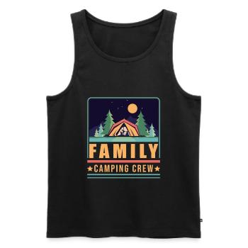 Camper Outdoor Tent Family Camping - Männer Premium Bio Tank Top - Schwarz - Vorne - AI Model Male 178 light (178cm)