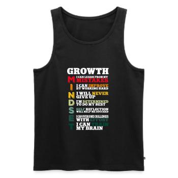 Teacher Growth Mindset - Men's Premium Organic Tank Top - black - Front - AI Model Male 178 light (178cm)