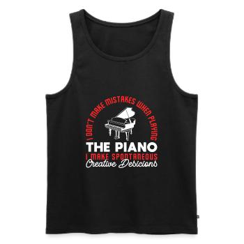 Pianist I DonT Make Mistakes When - Men's Premium Organic Tank Top - black - Front - AI Model Male 178 light (178cm)
