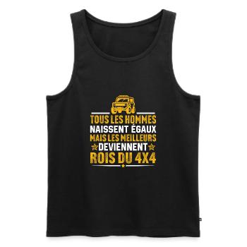 les meilleurs deviennent rois du 4x4 pilote de 4x4 - Débardeur bio Premium Homme - noir - Devant - Michal (187cm)