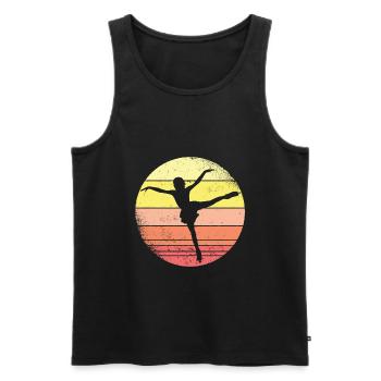 Figure Skater Ice Skating Dancing - Männer Premium Bio Tank Top - Schwarz - Vorne - AI Model Male 178 light (178cm)