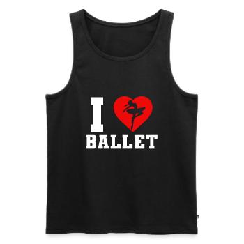 I Love Ballet Dance - Men's Premium Organic Tank Top - black - Front - AI Model Male 178 light (178cm)